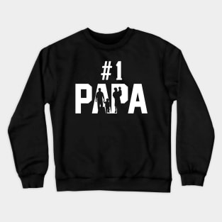 1 PAPA Number One Fathers Day Crewneck Sweatshirt